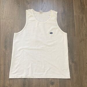 Men’s Vintage Speedo White Tank Top, Size Large 100% Cotton